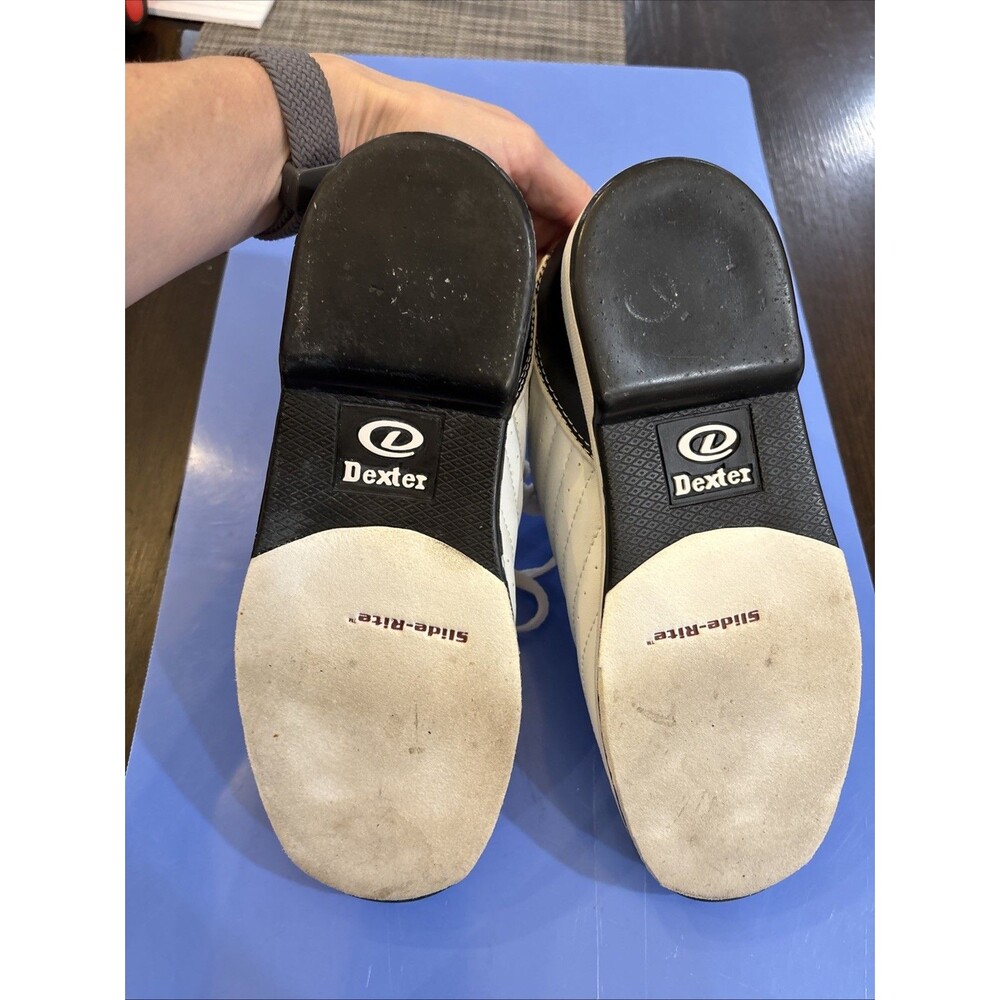 Dexter Bowling Shoes Womens Size 7.5M Black White Groove Slide-Rite B4034-1 - Picture 4 of 11